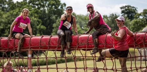Pretty Muddy obstacles climbing frame.