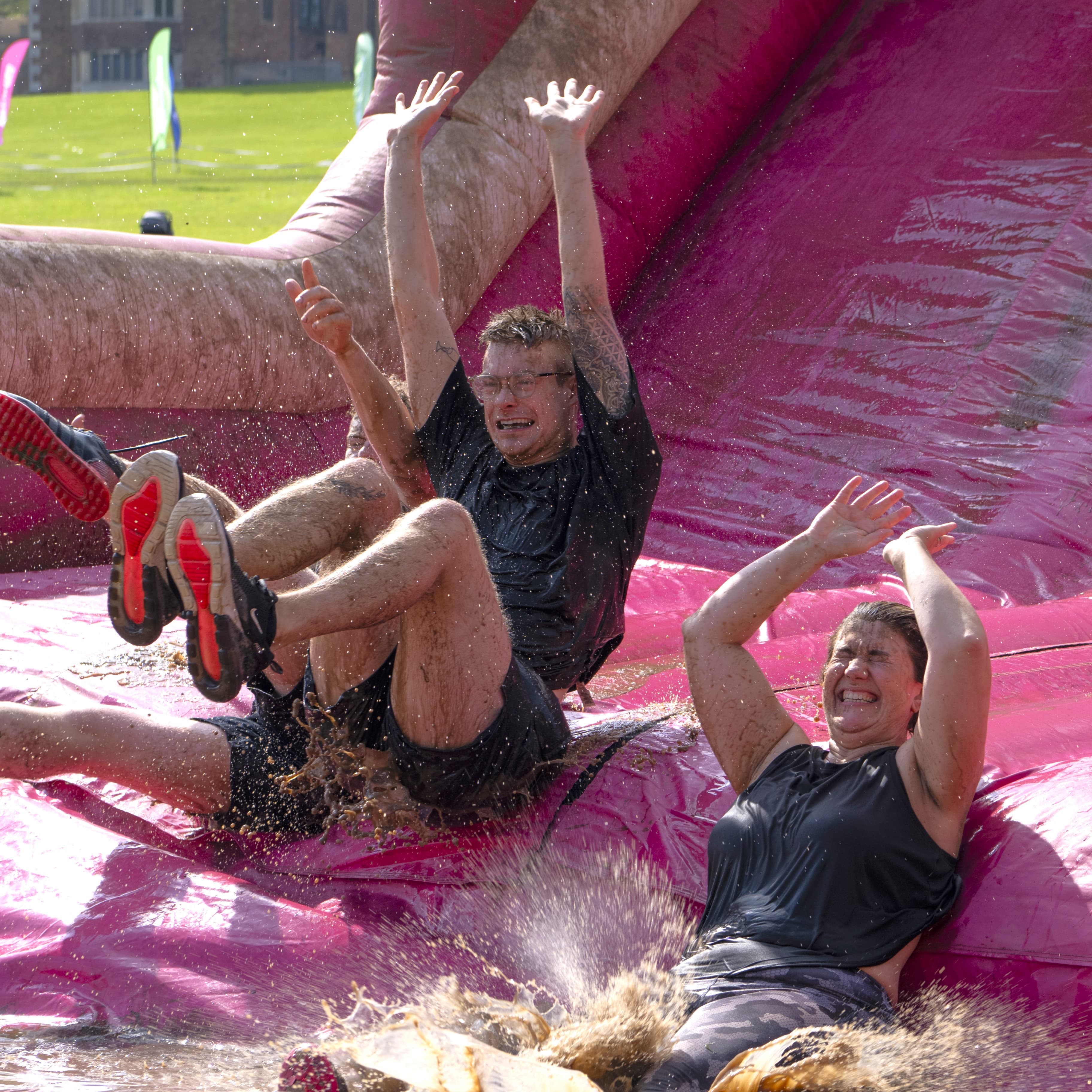 Pretty Muddy mud chute event photo.